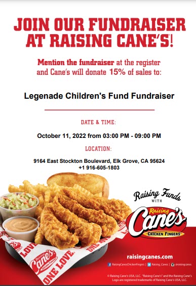 Raising Cane's Legenade Childrens Fund Fundraiser